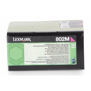 Original Lexmark 80C20M0 / 802M Toner Magenta Return Program