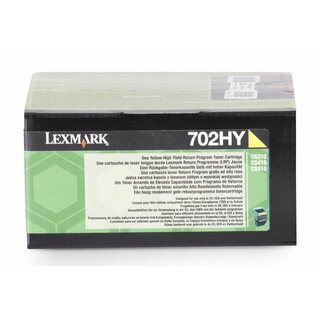 Original Lexmark 70C2HY0 / 702HY Toner Yellow