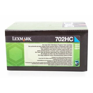 Original Lexmark 70C2HC0 / 702HC Toner Cyan