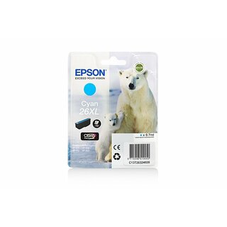 Original Epson C13T26324010 / 26 XL Tinte Cyan
