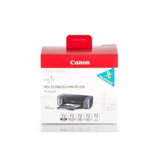 Original Canon 6403B007 / PGI-72 Tinten Multipack (PBK,LC,LM,GY,CO) 5 Stck