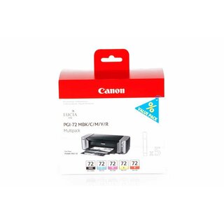 Original Canon 6402B009 / PGI-72 Tinten Multipack (BK,C,M,Y,R) 5 Stck