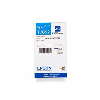 Original Epson C13T789240 / T7892 Tinte Cyan