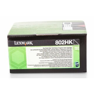 Original Lexmark 80C2HK0 / 802HK Toner Black Return Program