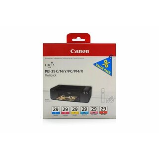 Original Canon 4873B005 / PGI-29 Tinten Multipack (C,M,Y,R,PC,PM) 6 Stck