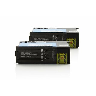Alternativ zu Lexmark 14N1813E / 150 XL Tinten Doppelpack Black