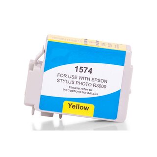 Alternativ zu Epson C13T15744010 / T1574 Tinte Yellow