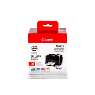 Original Canon 9182B004 / PGI-1500 XL CMYBK Tinten Spar-Set (BK,C,M,Y )