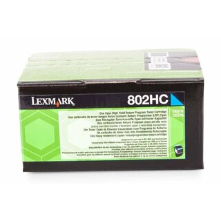 Original Lexmark 80C2HC0 / 802HC Toner Cyan Return Program