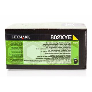 Original Lexmark 80C2XY0 / 802XY Toner Yellow Return Program