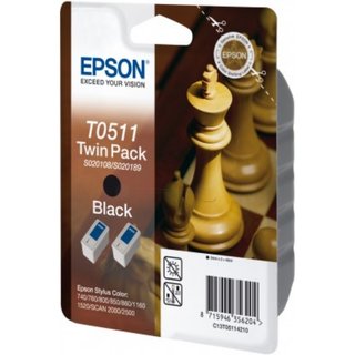 Original Epson C13T05114210 / T0511 Tinte Black (Doppel...