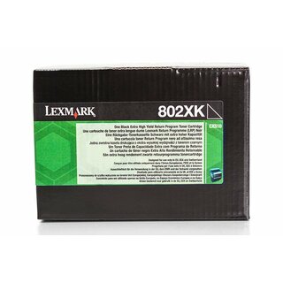 Original Lexmark 80C2XK0 / 802XK Toner Black Return Program