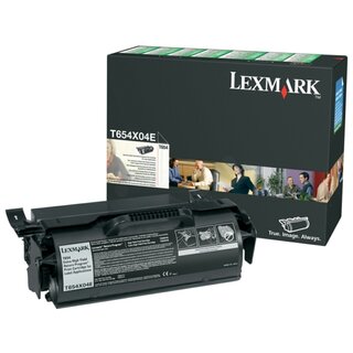 Original Lexmark T654X04E Toner Black fr Etiketten