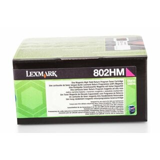 Original Lexmark 80C2HM0 / 802HM Toner Magenta Return...