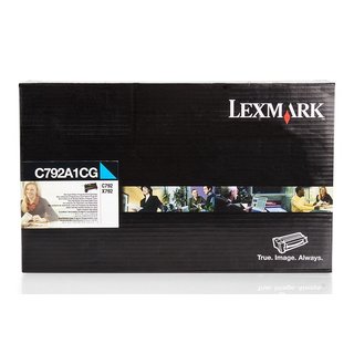 Original Lexmark C792A1CG Toner Cyan Rckgabe-Druckkassette