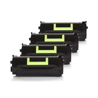 Alternativ zu Lexmark 52D2000 / 522 Toner Schwarz Spar-Set (4 Stck)