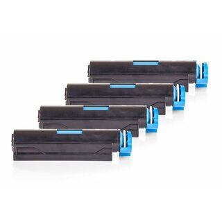 Alternativ zu OKI 44574702 Toner Schwarz Spar-Set (4 Stck)