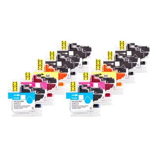 Alternativ zu Brother LC3217 Tinten Spar-Set (4x Schwarz, 2x Cyan, 2x Magenta, 2x Gelb)